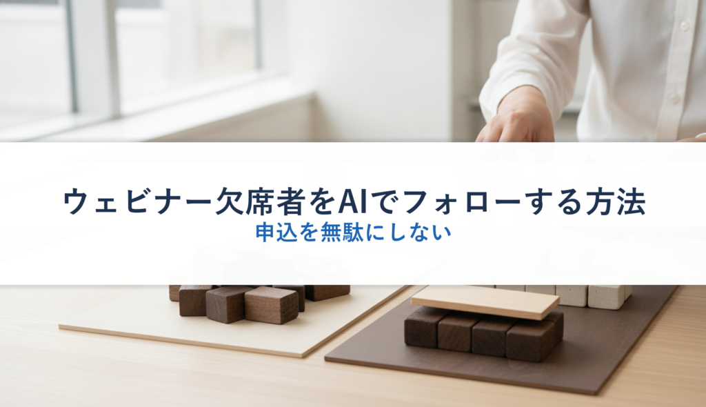ウェビナー欠席者をAIでフォローする方法｜申込を無駄にしない