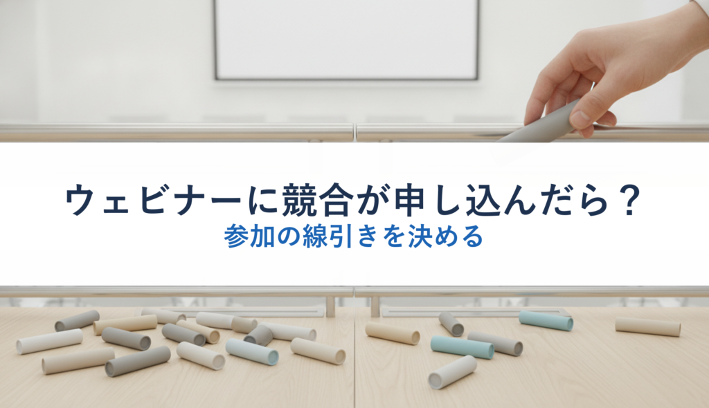 ウェビナーに競合が申し込んだら？｜参加の線引きを決める
