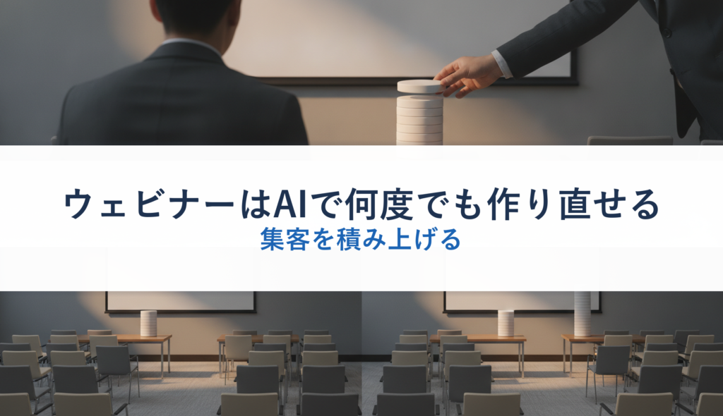 ウェビナーはAIで何度でも作り直せる｜集客を積み上げる