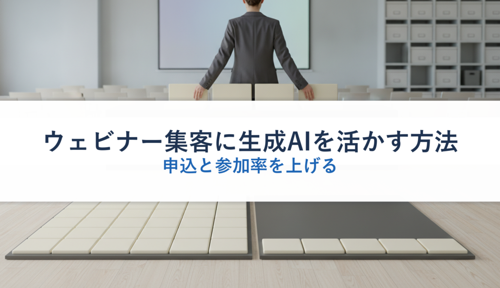 ウェビナー集客に生成AIを活かす方法｜申込と参加率を上げる