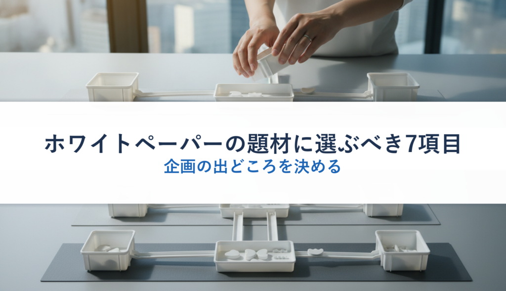 ホワイトペーパーの題材に選ぶべき7項目｜企画の出どころを決める