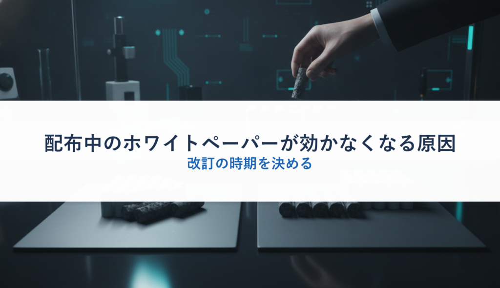 配布中のホワイトペーパーが効かなくなる原因｜改訂の時期を決める