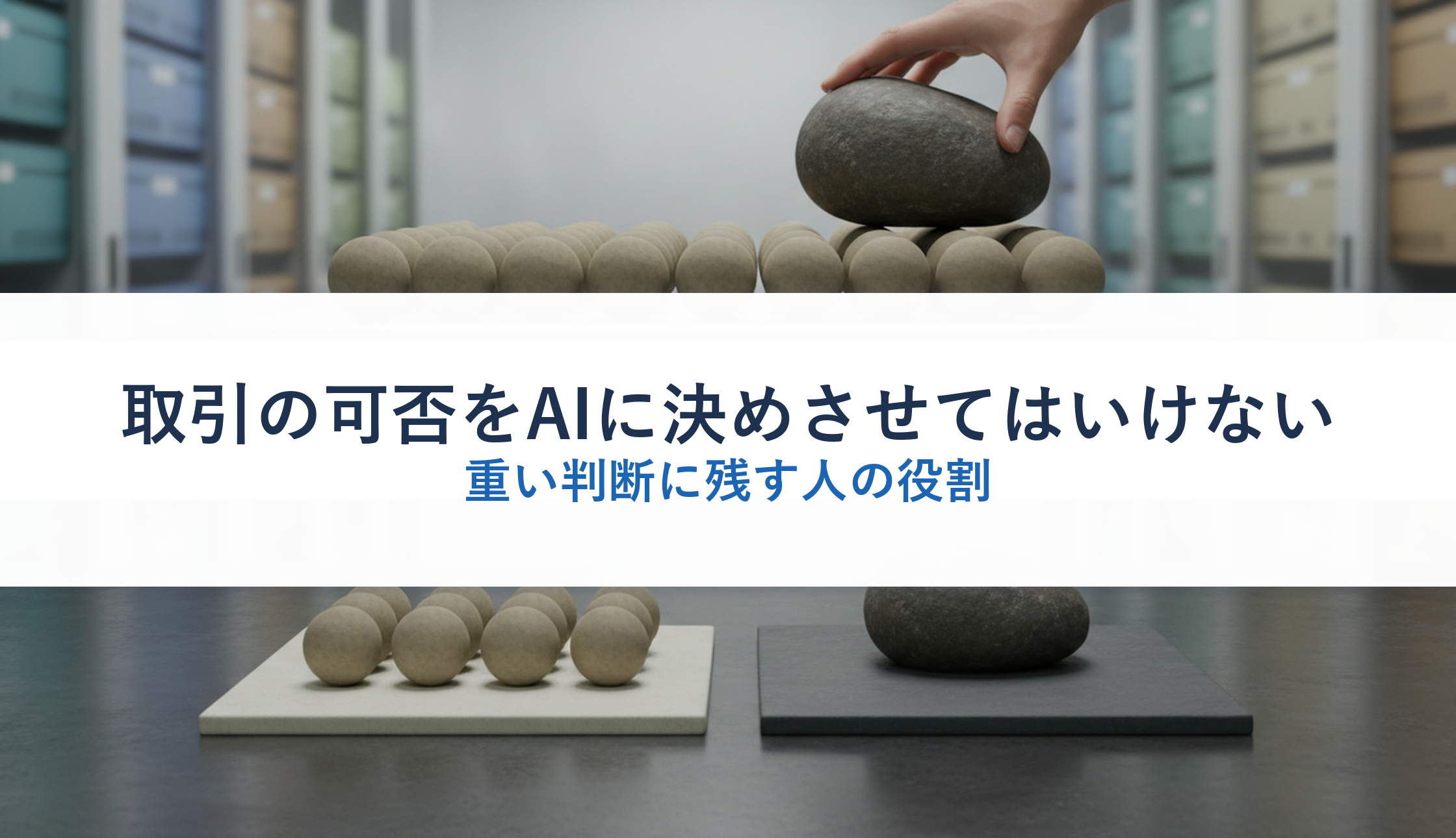 取引の可否をAIに決めさせてはいけない|重い判断に残す人の役割