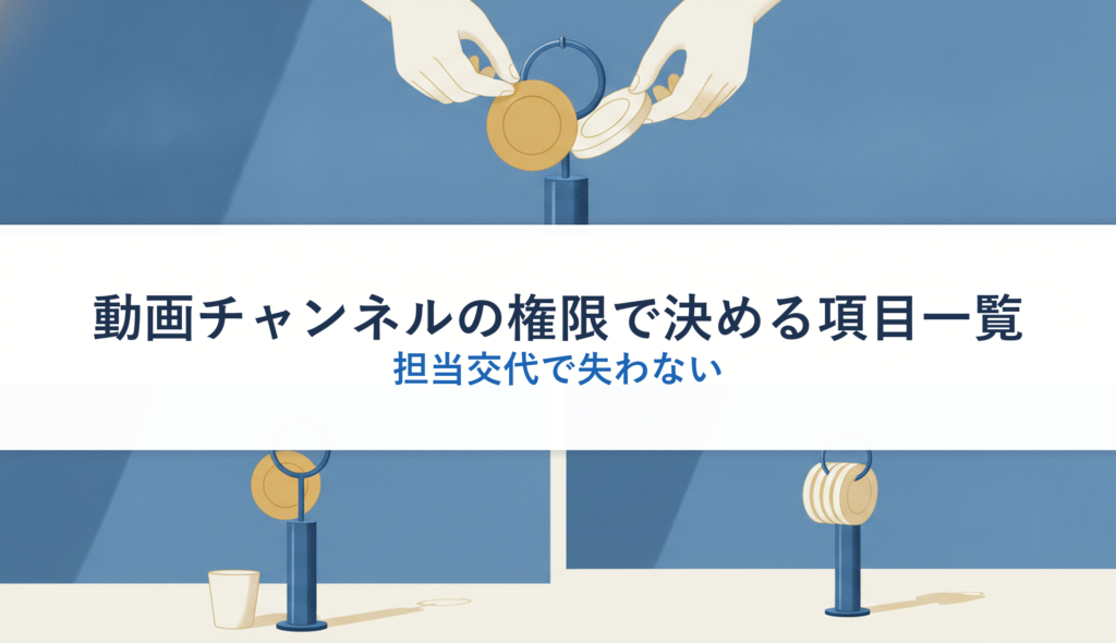 動画チャンネルの権限で決める項目一覧｜担当交代で失わない