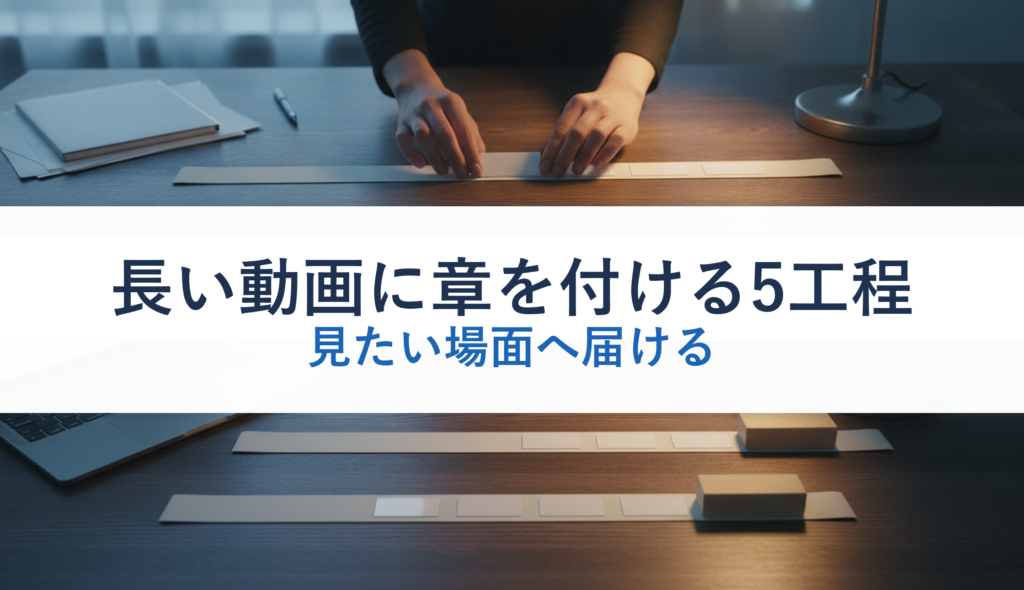 長い動画に章を付ける5工程｜見たい場面へ届ける