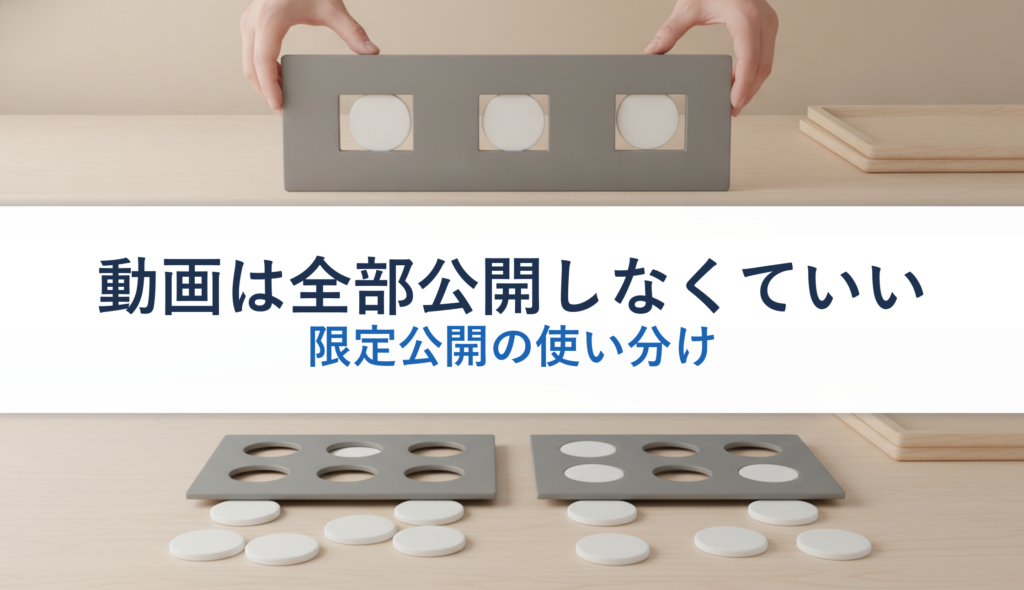 動画は全部公開しなくていい｜限定公開の使い分け