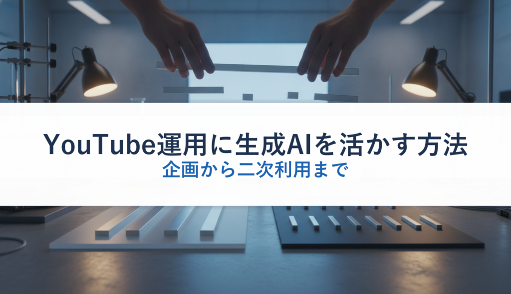 YouTube運用に生成AIを活かす方法｜企画から二次利用まで