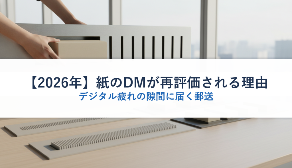 【2026年】紙のDMが再評価される理由｜デジタル疲れの隙間に届く郵送