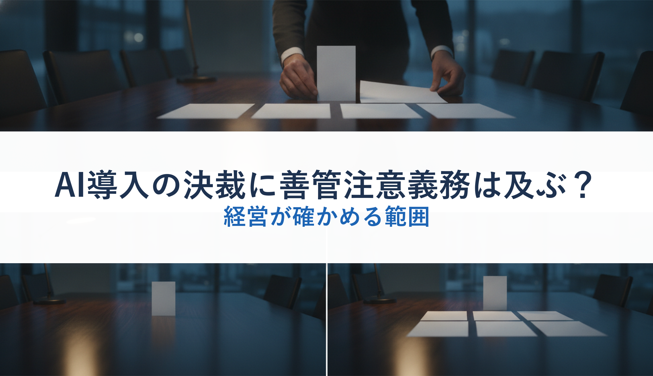 AI導入の決裁に善管注意義務は及ぶ？｜経営が確かめる範囲