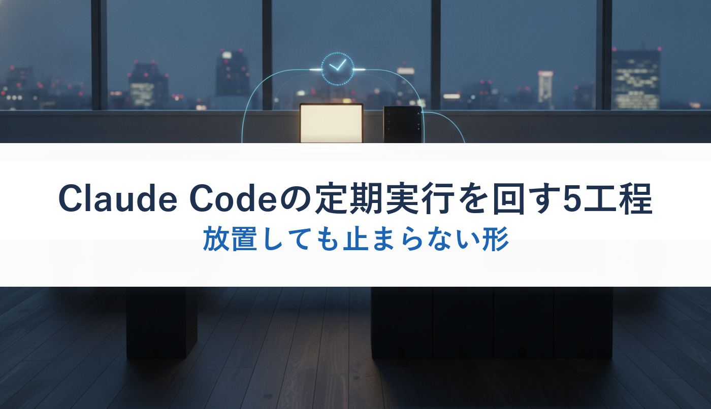 Claude Codeの定期実行を回す5工程｜放置しても止まらない形