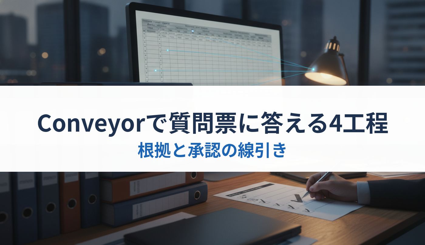 Conveyorで質問票に答える4工程｜根拠と承認の線引き