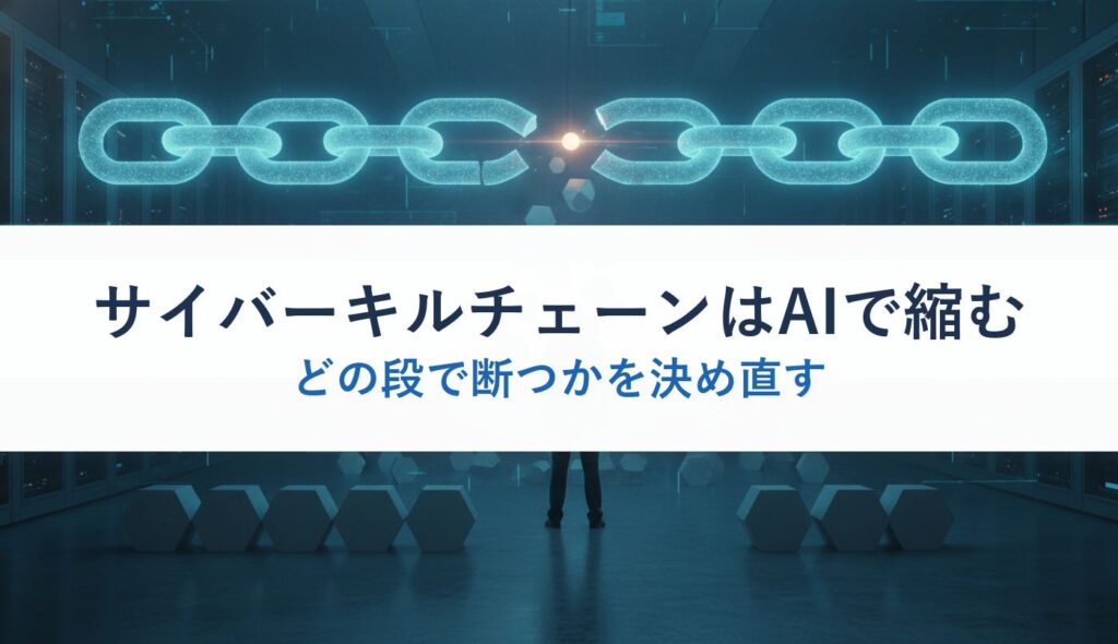 サイバーキルチェーンはAIで縮む｜どの段で断つかを決め直す