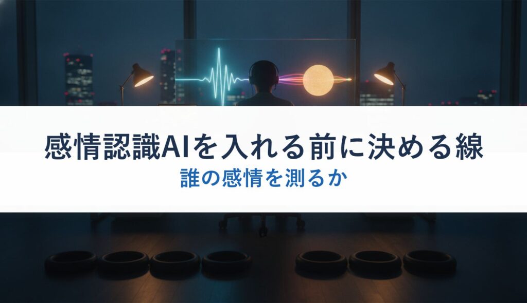 感情認識AIを入れる前に決める線｜誰の感情を測るか