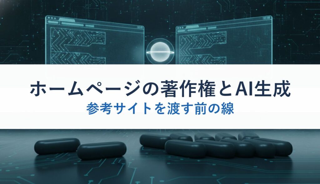 ホームページの著作権とAI生成｜参考サイトを渡す前の線