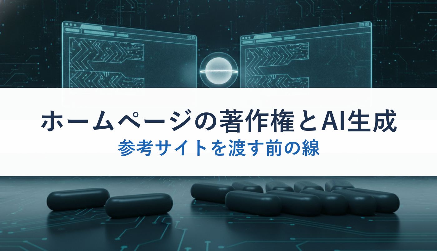 ホームページの著作権とAI生成｜参考サイトを渡す前の線