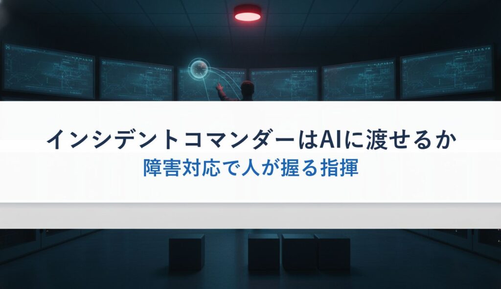 インシデントコマンダーはAIに渡せるか｜障害対応で人が握る指揮