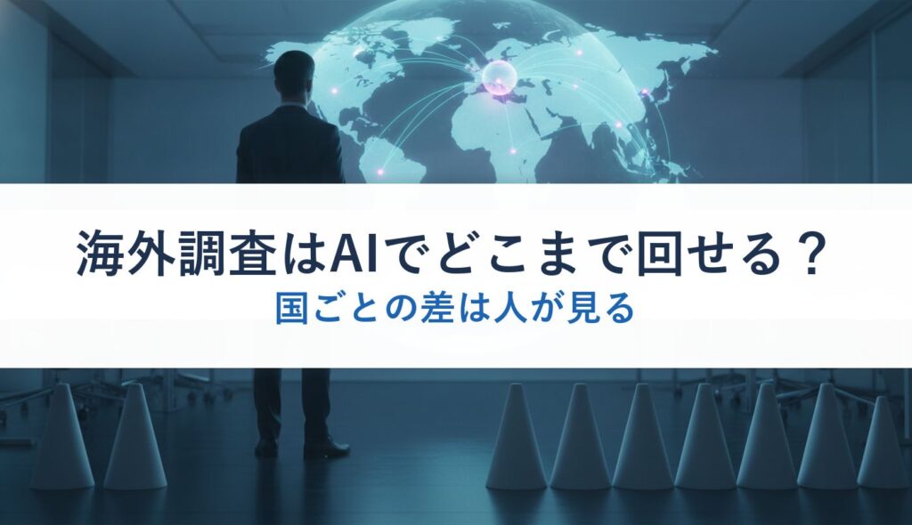 海外調査はAIでどこまで回せる？｜国ごとの差は人が見る