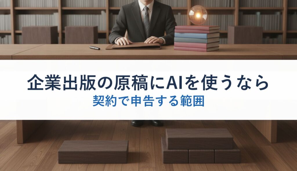 企業出版の原稿にAIを使うなら｜契約で申告する範囲