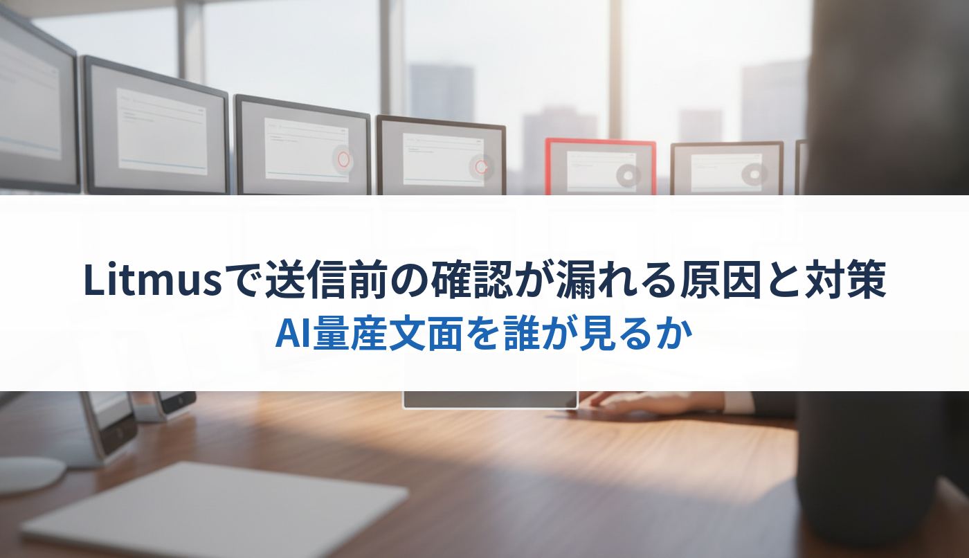 Litmusで送信前の確認が漏れる原因と対策｜AI量産文面を誰が見るか