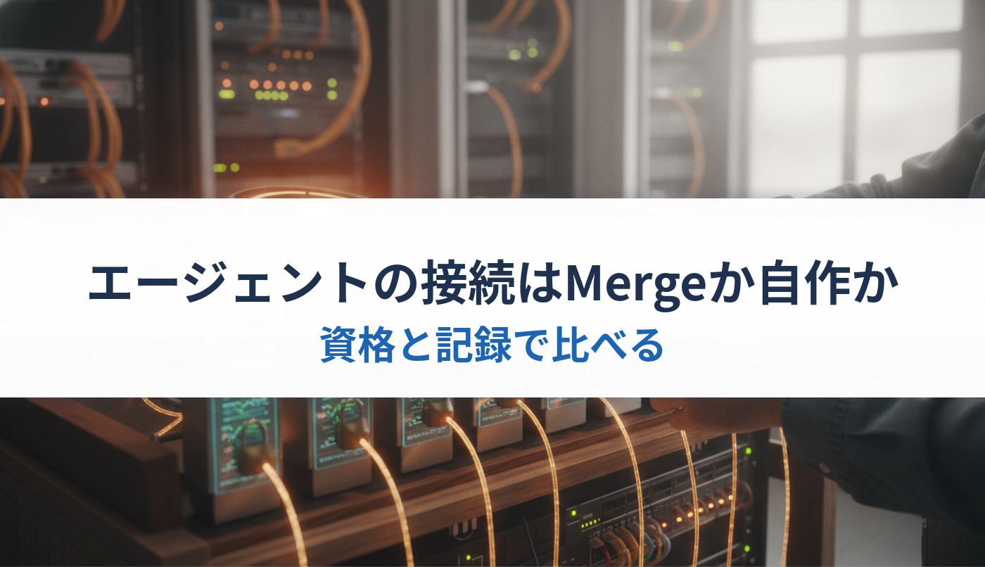 エージェントの接続はMergeか自作か｜資格と記録で比べる