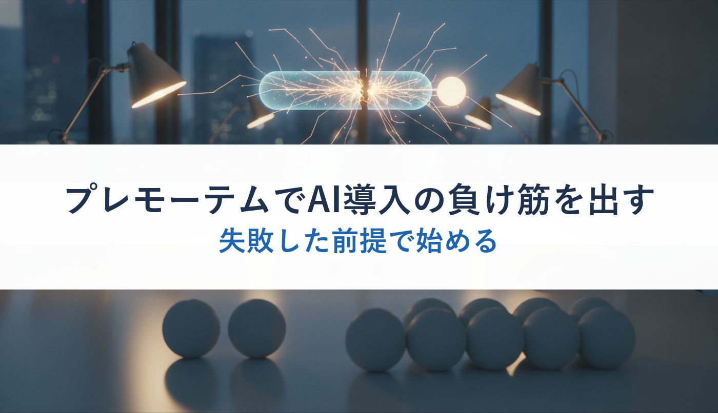 プレモーテムでAI導入の負け筋を出す|失敗した前提で始める