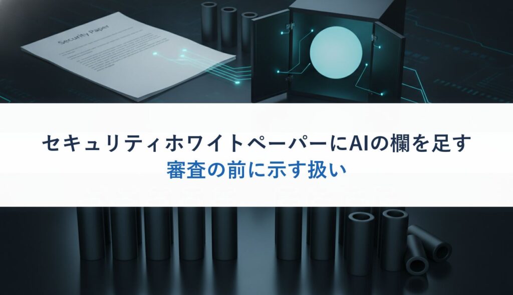 セキュリティホワイトペーパーにAIの欄を足す｜審査の前に示す扱い