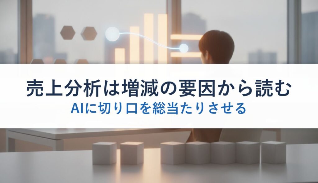 売上分析は増減の要因から読む｜AIに切り口を総当たりさせる