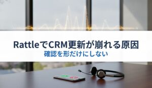 RattleでCRM更新が崩れる原因｜確認を形だけにしない
