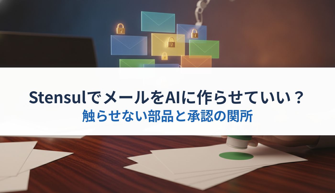 StensulでメールをAIに作らせていい？｜触らせない部品と承認の関所
